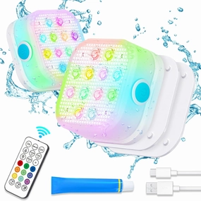 Rechargeable Submersible Pool Light - Waterproof Underwater 16 Color Changing Hot Tub Light With Remote Control and Magnet for Pond vinyl accessories,turntable parts,record player tools,