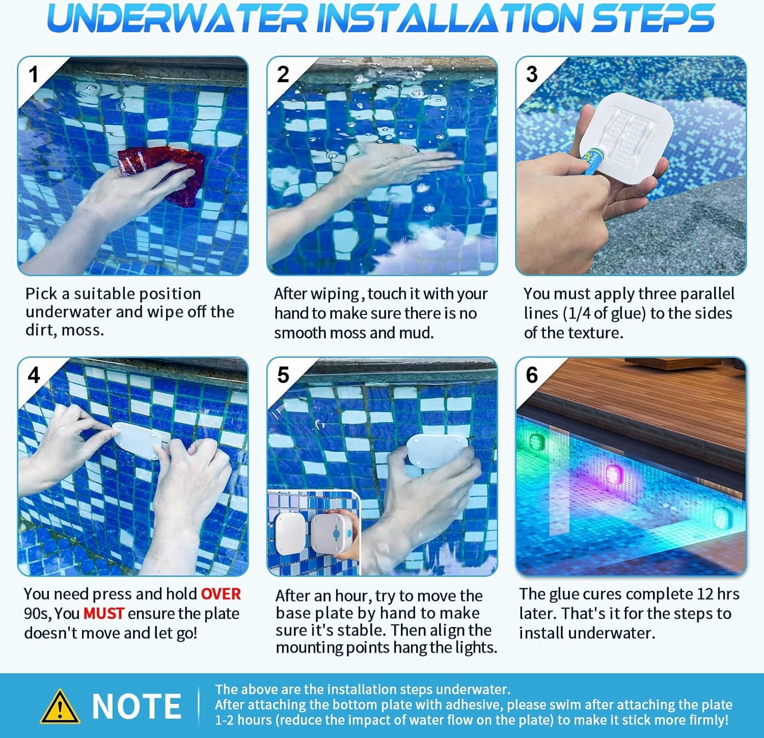Rechargeable Submersible Pool Light - Waterproof Underwater 16 Color Changing Hot Tub Light With Remote Control and Magnet for Pond