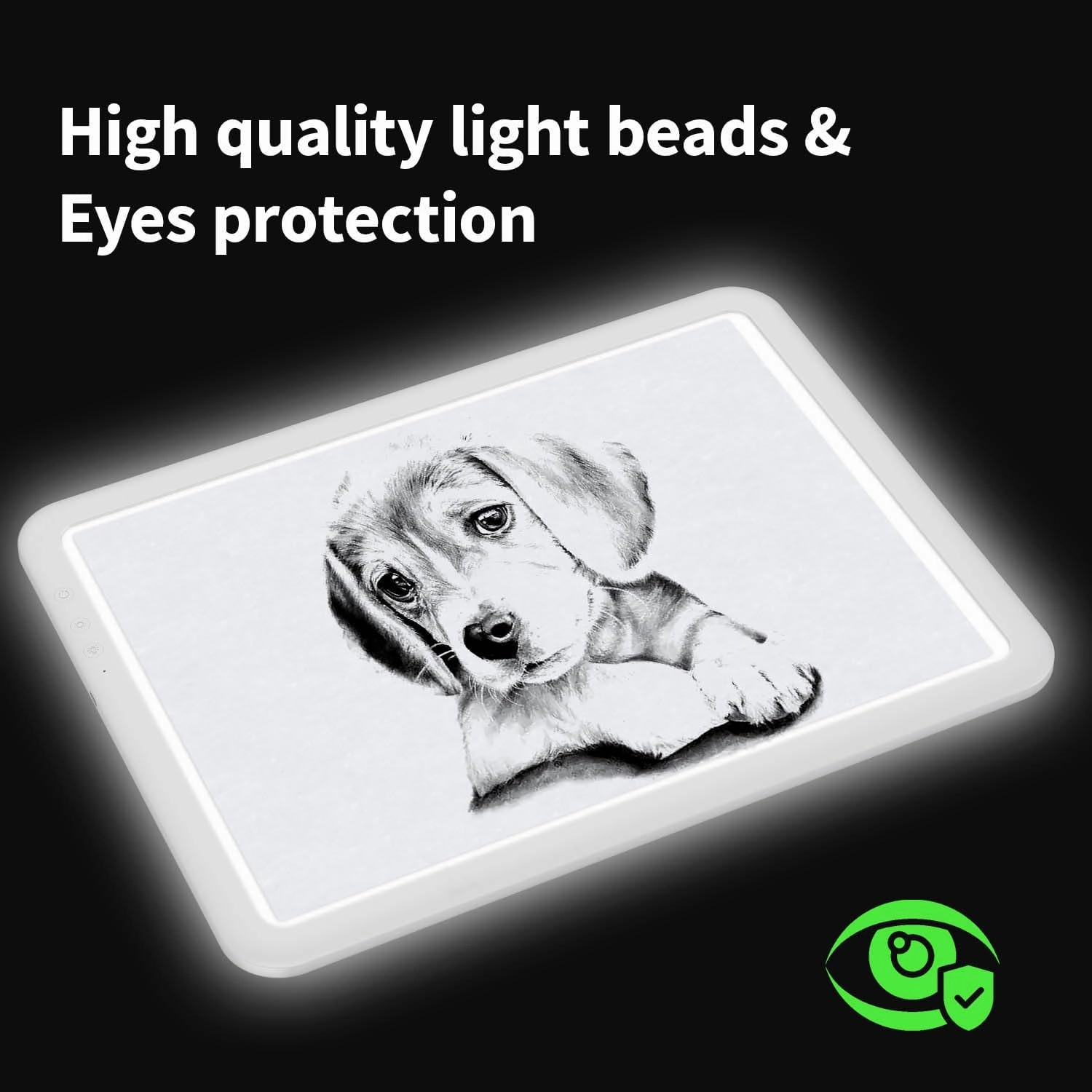 Rechargeable Super Bright Light pad A4 with Padded Case,6 Level Dimming Light Board for Weeding Vinyl,3 Color Temperatures Light Table,Light Box for Tracing, Diamond Painting