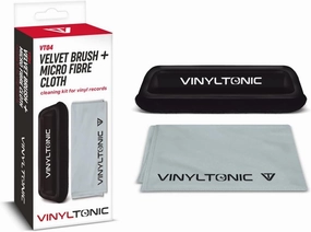 Record Cleaning Kit - Velvet Brush & Microfibre Cloth record cleaning kit,vinyl cleaner,stylus brush set,
