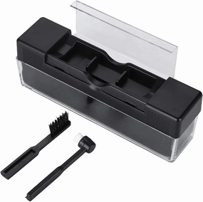 Record Cleaning Kit, Record Cleaner Solution, Portable 3-in-1 Record Brush Cleaner, Anti Static Velvet Record Brush with 2 Small Cleaner Brush, Anti Scratch Turntable record cleaning kit,vinyl cleaner,stylus brush set,