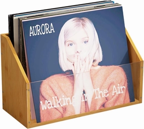 Record Holder Wall for Vinyl Record Storage Space-Saving Record Shelf Bamboo Vinyl Holder - Stylish Wall Mount Solution for Modern Organization vinyl storage,record holder,LP organizer,
