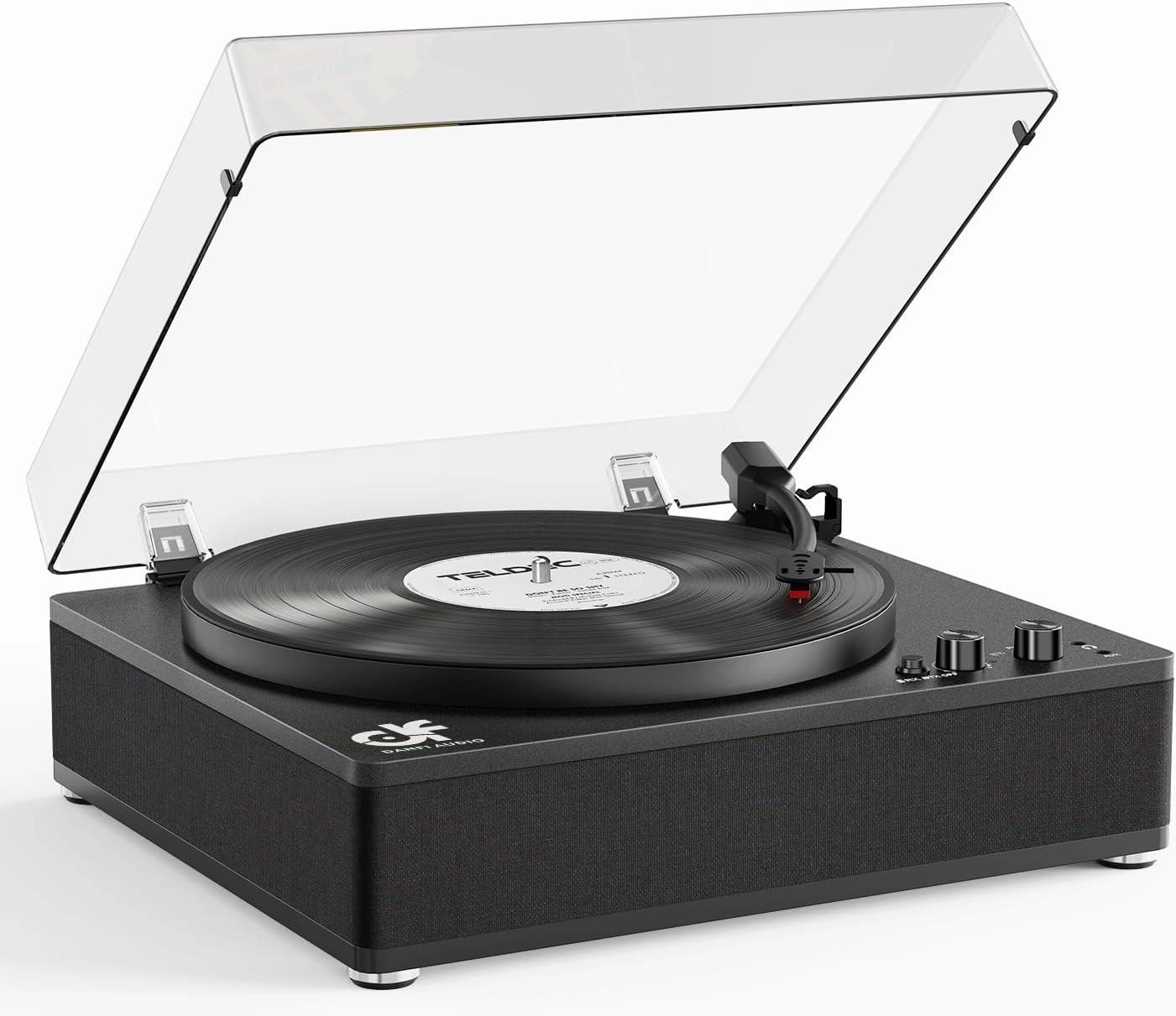 Record Player Full-Sized Platter with Built-in Bluetooth Ouput Transmission to External Speakerrs, 3 Speed Belt-Drive 33/45 /78 RPM Speed Turntable for Vinyl Records RCA Line Out, Black belt-drive turntable,vinyl record player,audiophile turntable,