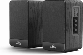 Redragon GS813 Wireless Desktop Speakers, 2.0 Bookshelf Speaker w/20W Output, BT 5.0/3.5mm AUX, Enhanced Bass/Treble Knob and TF Card/USB Flash Drive Supported bookshelf speakers,compact stereo speakers,hi-fi shelf speakers,