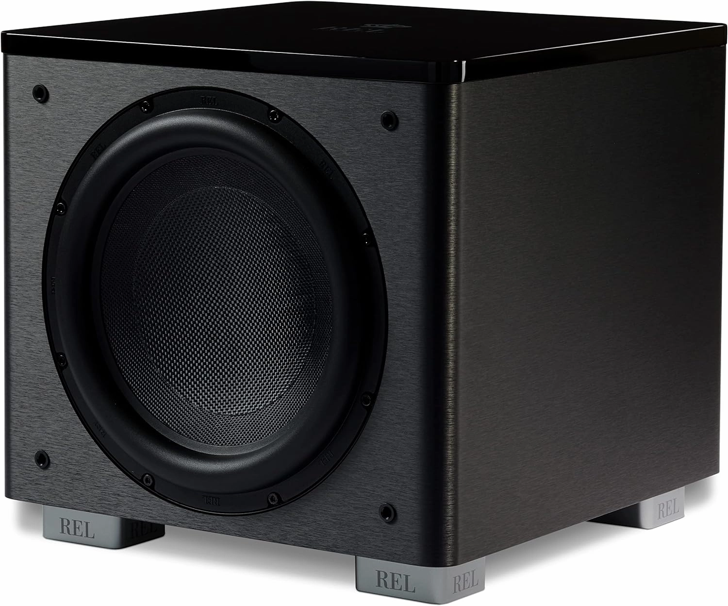 REL HT/1205 MKII 12-Inch Powered Subwoofer  Powerful Bass for HiFi Home Theater, Audiophile Stereo Systems, and Surround Sound  Premium High-End Subwoofer in Line Grained Black Finish soundbar,TV speaker bar,home theater soundbar,