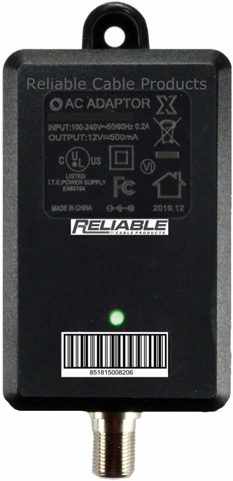 Reliable Cable Power Supply, High Efficiency OEM Replacement Wall Mount Coax Adapter for CATV Drop Amplifiers 12V 500mA (0.5A) with F-Type Connection, DoE Level VI Rated power amplifier,stereo amp,hi-fi power amp,