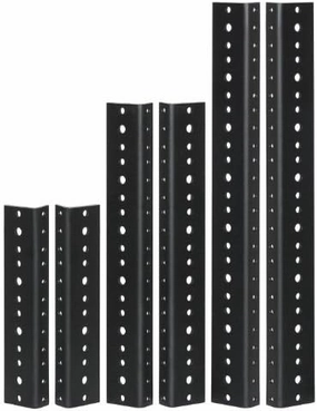 Reliable Hardware Company RH-10-SRR-A Rack Rail, 10 U, Black rackmount gear,audio rack equipment,studio rackmounts,