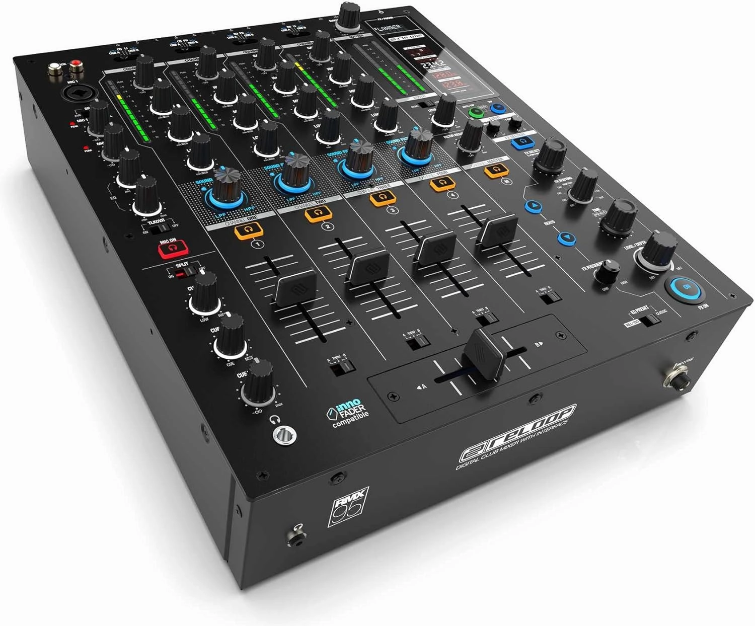 Reloop RMX-95 High Performance DJ Club Mixer with Premium FX and Dual USB Audio Interface,Black balanced output player,audiophile player,hi-res digital player,