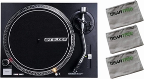 Reloop RP-1000-MK2 Belt Drive Turntable w/Polish Cloth 3 Pack belt-drive turntable,vinyl record player,audiophile turntable,
