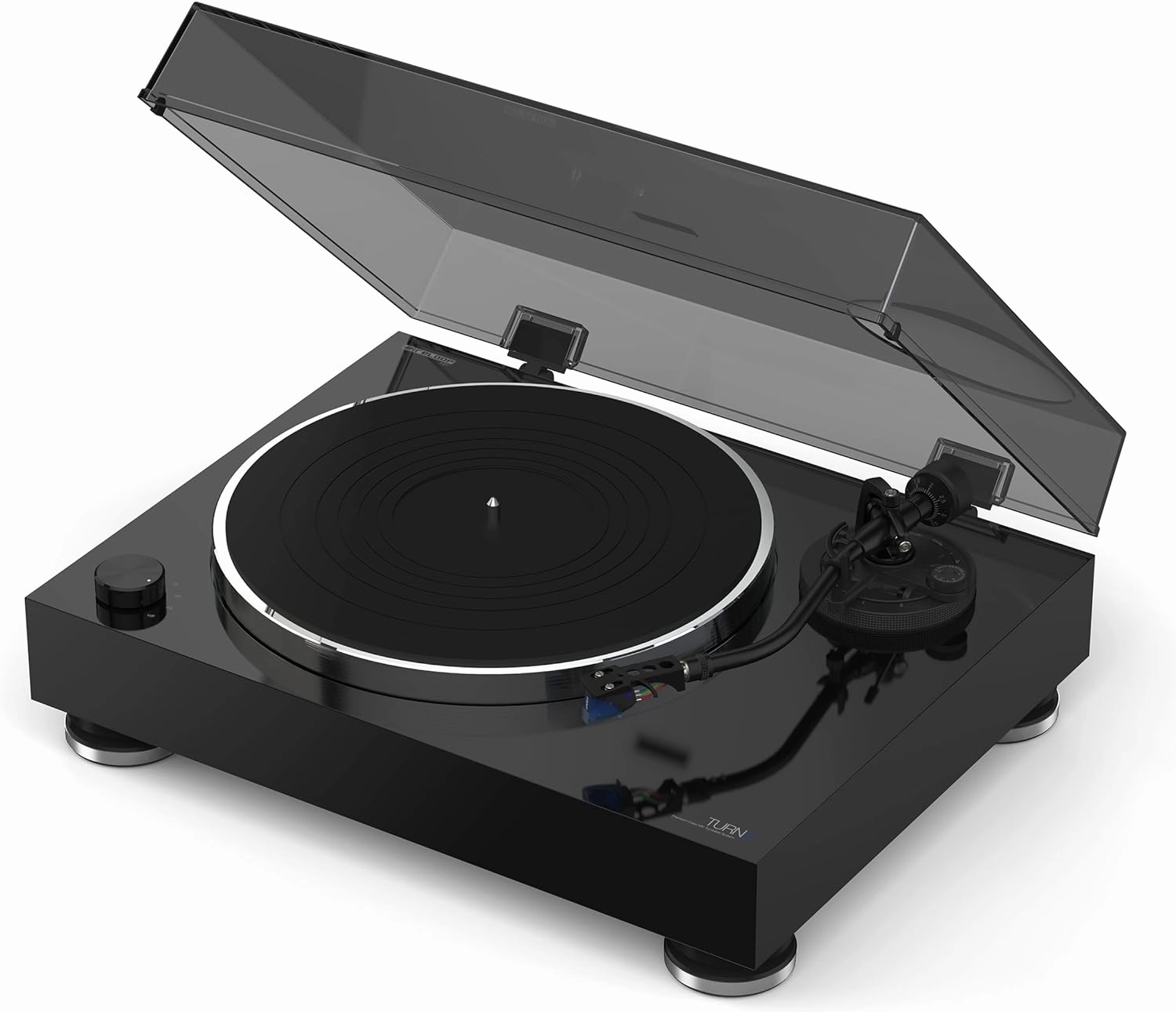 Reloop Turn X Premium HiFi Clear Sound Quality, Accurate and Consistent Speeds Turntable with Ortofon 2M Blue Cartridge (Black) direct-drive turntable,DJ turntable,hi-torque vinyl deck,