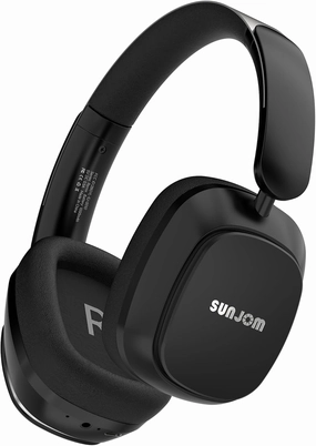 Remix 130H Playtime Bluetooth Over-Ear Wireless Headphones, ANC/ENC Active Noise Cancelling, Foldable Rotatable Lightweight Headphones with Microphone Type-C for Call Travel Sports (Black) over-ear headphones,closed back headphones,wireless studio cans,