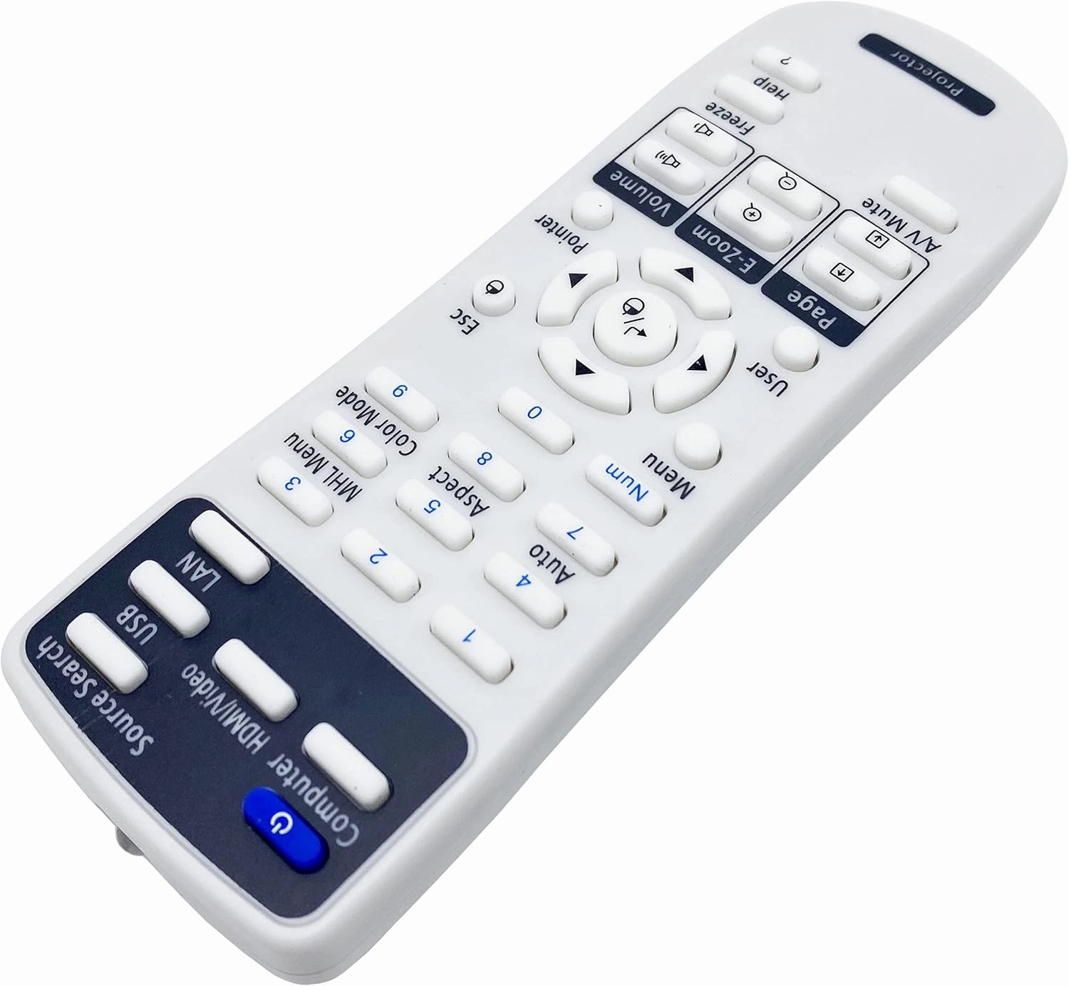 Remote Controller 2181788 for Epson Projectors EX3260, EX5260, Home Cinema 1060, PowerLite 107/108/ 109W/ 970/ 980W, Pro EX7260, Pro EX9210, Pro EX9220, VS250, VS350, VS355
