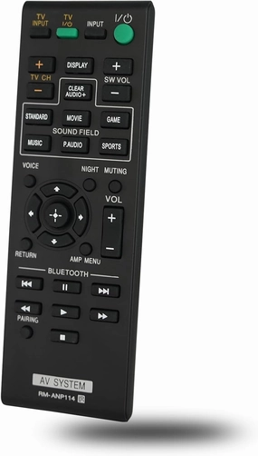 Replacement Remote Control RM-ANP114 RMANP114 Compatible for Sony Sound Bar Soundbar Speaker Audio Home Theater System HT-CT380 HT-CT780 1-492-737-11 149273711 HTCT770 HTCT370 HTCT380 home cinema system,5.1 home theater,surround sound package,