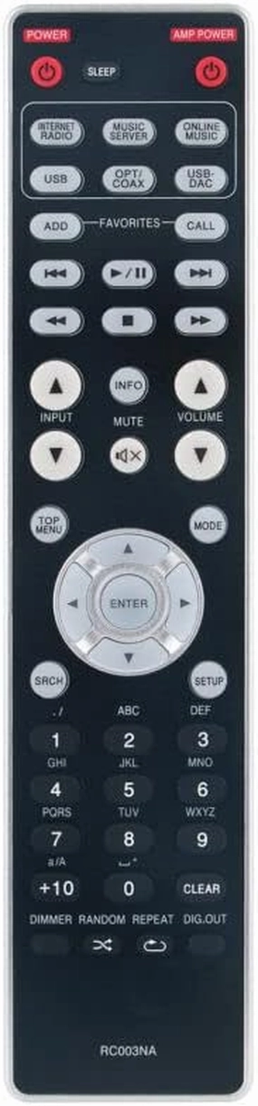 Replacement Remote Control Work for TV/Audio/Projector RC003NA for Mazrrantz Network Audio Player NA8005 network audio player,digital streamer,audio file player,