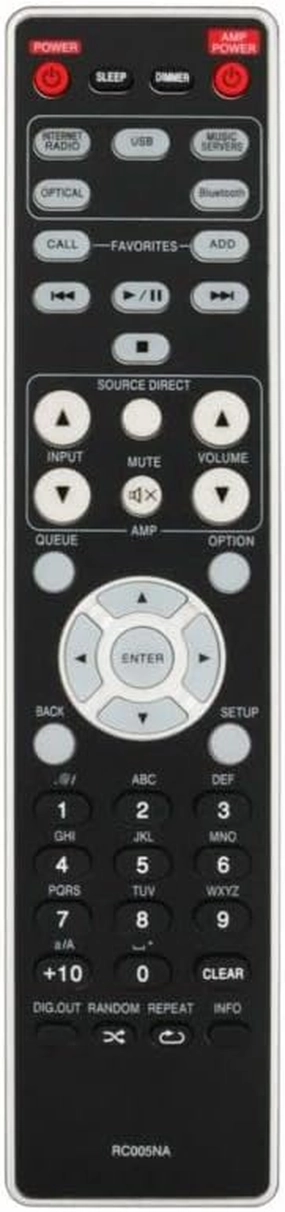 Replacement Remote Control Work for TV/Audio/Projector RC005NA for Mazrrantz Media Network Audio Player NA6006 network audio player,digital streamer,audio file player,