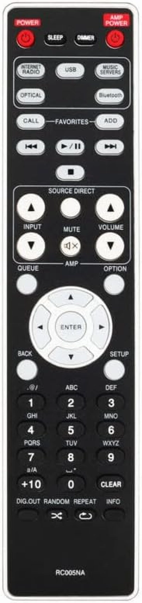 Replacement Remote Control Work for TV/Audio/Projector RC005NA for Mazrrantz Network Audio Player NA6006 network audio player,digital streamer,audio file player,