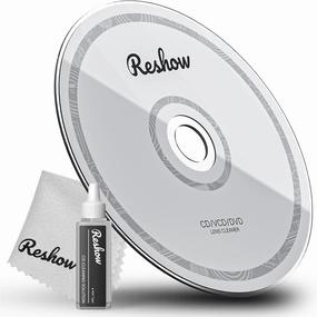 Reshow Laser Lens Disc Cleaner kit for CD & DVD Player Without Scratching The Optics - Included Microfiber Cloth, Cleaning Disc and Cleaning Solution (1 Bottles of Cleaning Fluid) record cleaning kit,vinyl cleaner,stylus brush set,