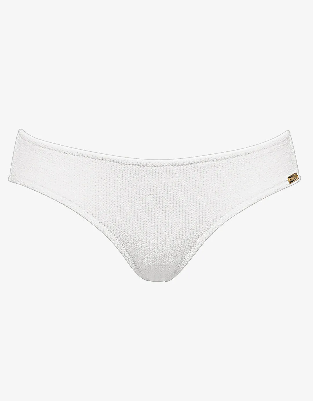 Retro Purity Zip Back Bikini Bottom - White