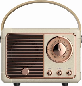Retro Bluetooth Speaker, Portable Wireless Speaker with Crystal Clear Stereo Sound Rich Bass, Vintage Decor, Birthday Gifts for Women Teenage (Beige) wireless speakers,portable Bluetooth speaker,multiroom speaker,