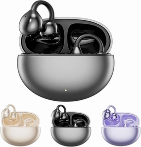 Rightfavour Headphones, Rightfavour Earphone Wireless Bluetooth, Ipx5 Waterproof Stereo Noise Reduction, Open Ear Earbuds Wireless Bluetooth 5.4 with C-Shaped Bridge (Black) wireless audio bridge,Bluetooth transmitter,WiFi audio link,