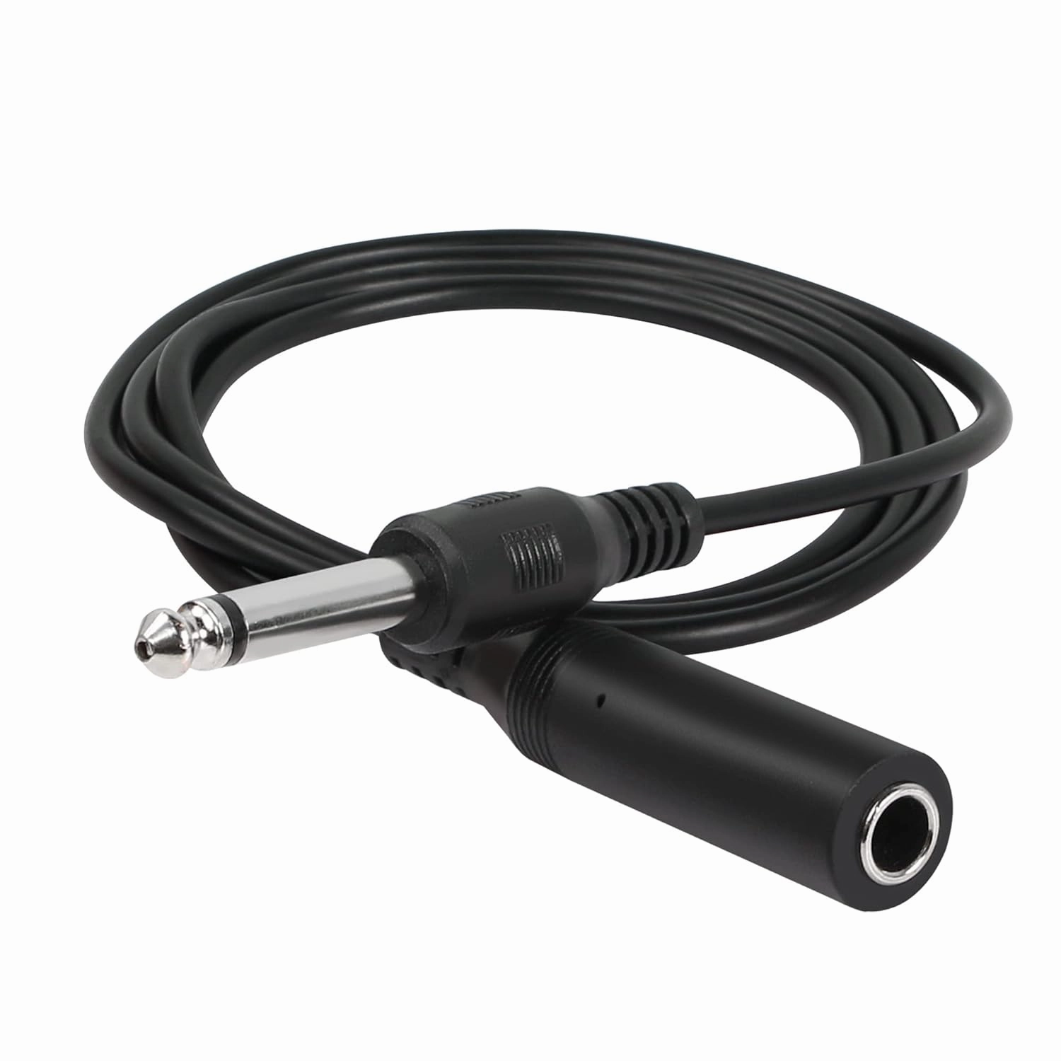 RIIEYOCA 1/4" to 1/4" TS Male to Female Cable, Nickel Plated 6.35mm Mono Male to 6.35mm Mono Female Audio Cable for Amplifier, Speaker,Guitar(1m/3.28ft) speaker cable,audio wire,hi-fi speaker cord,