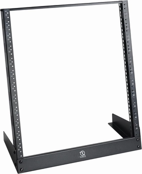 RIVECO 12U Desktop Rack for Audio & Network Devices 19 Inch 2 Post Open Frame Shelf with Reinforced Beam, Free Standing Racks for IT Server Sound AV Music Recording Equipment music server,hi-fi media server,digital audio storage,