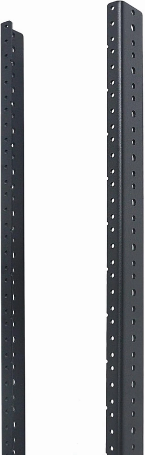 RIVECO 18U Rack Rails 2 PCS, 0.12 Inches Thickness Steel Tapered Holes Horizontal & Vertical Rack Mount Rails for Recording & Network Wooden Cabinet Mounting, 10/32 Screws Included music server,hi-fi media server,digital audio storage,