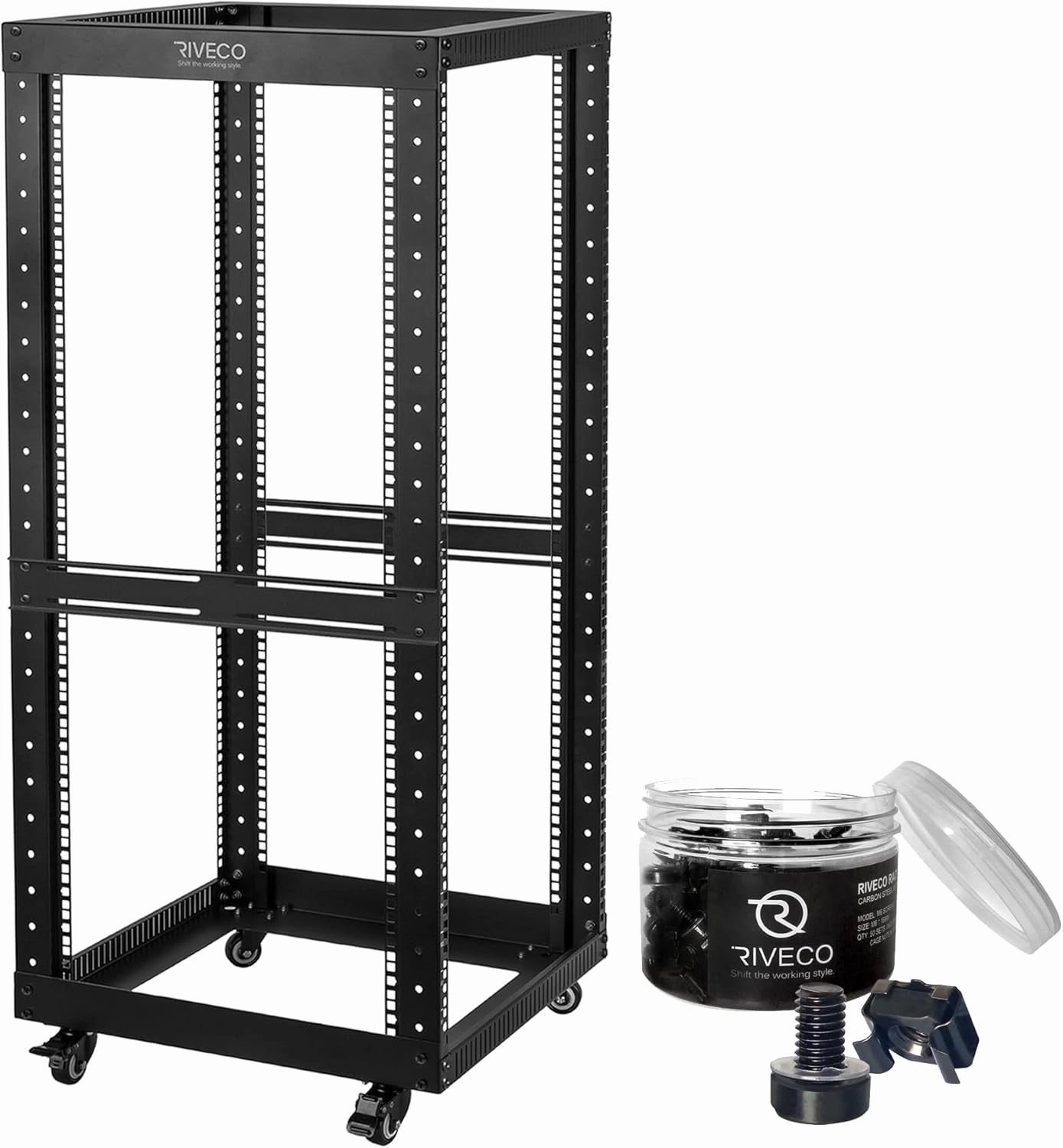 RIVECO 22U Server Rack   Screws Cage Nuts 50 Sets music server,hi-fi media server,digital audio storage,