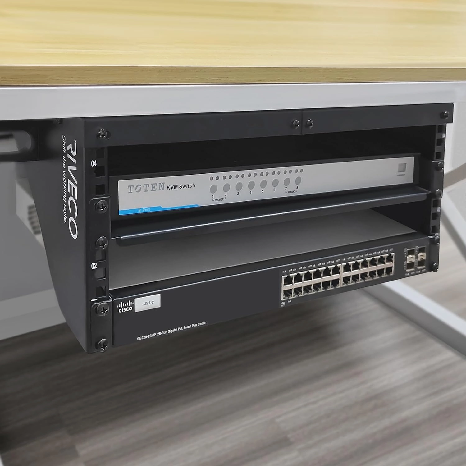 RIVECO 6U Wall Mount Rack for Network Reinforced Heavy Load 66LBS Small Server Racks Vertical & Horizontal Mounting for 19 inches IT & Studio Equipment.