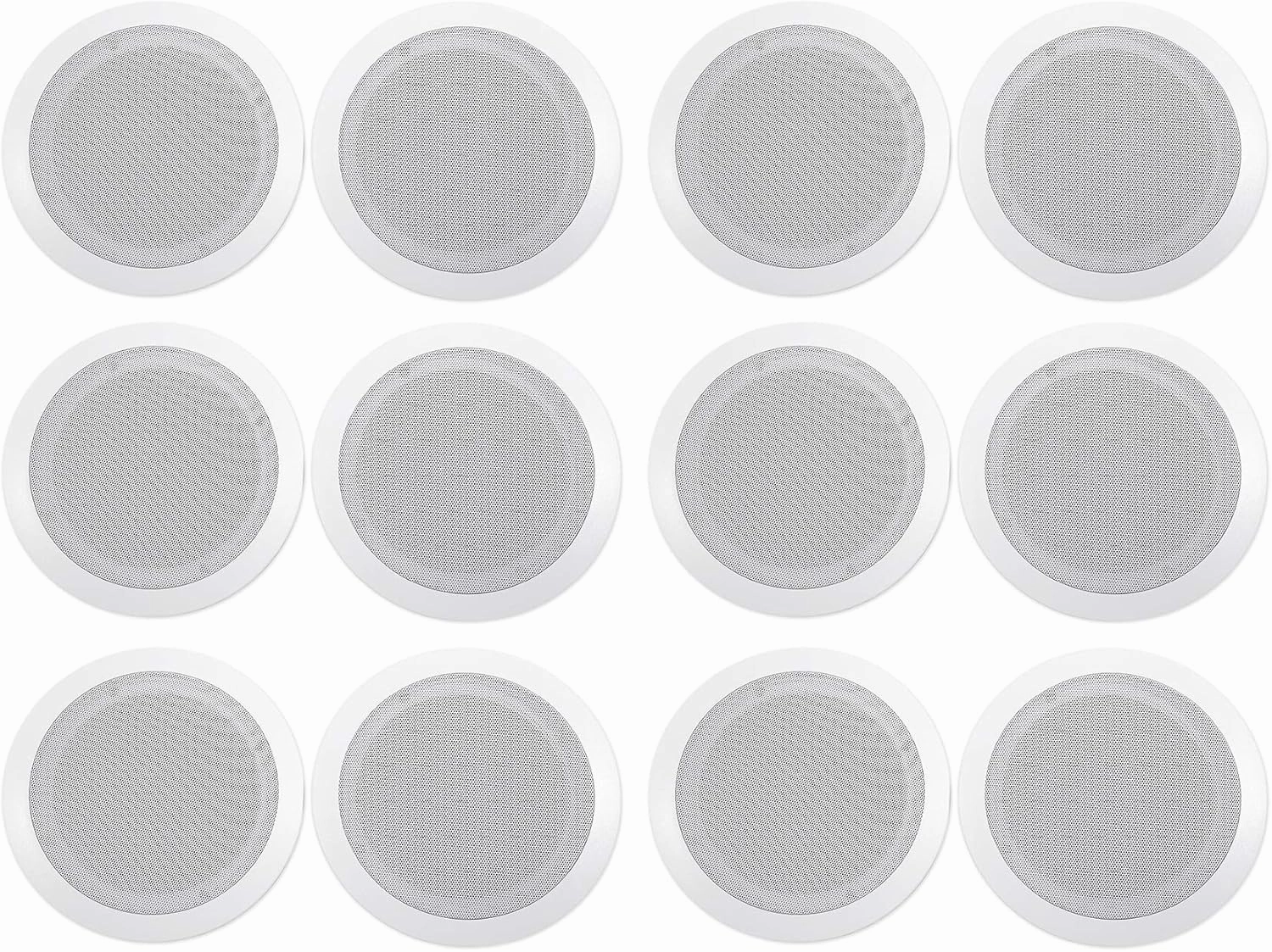Rockville (12) CC65T White 6.5" Commercial 70v Ceiling Speakers for Restaurant soundbar,TV speaker bar,home theater soundbar,