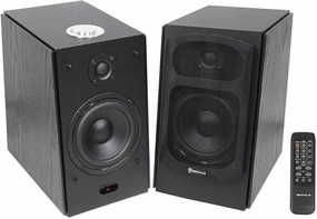 Rockville (2) HD5B 5" 150w RMS Powered Bluetooth Bookshelf Home Theater Speakers bookshelf speakers,compact stereo speakers,hi-fi shelf speakers,