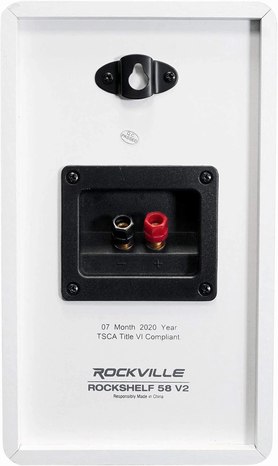 Rockville 2 RockShelf 58W 360W White 5.25" Home Theater Bookshelf Speakers/8 Ohm
