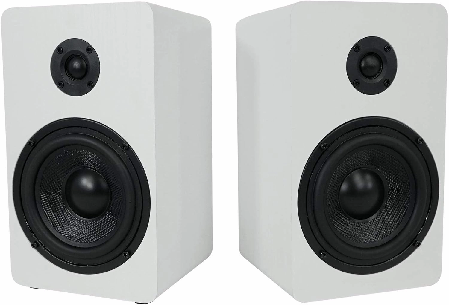 Rockville 2 RockShelf 58W 360W White 5.25" Home Theater Bookshelf Speakers/8 Ohm bookshelf speakers,compact stereo speakers,hi-fi shelf speakers,