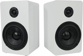 Rockville 2 RockShelf 58W 360W White 5.25" Home Theater Bookshelf Speakers/8 Ohm bookshelf speakers,compact stereo speakers,hi-fi shelf speakers,