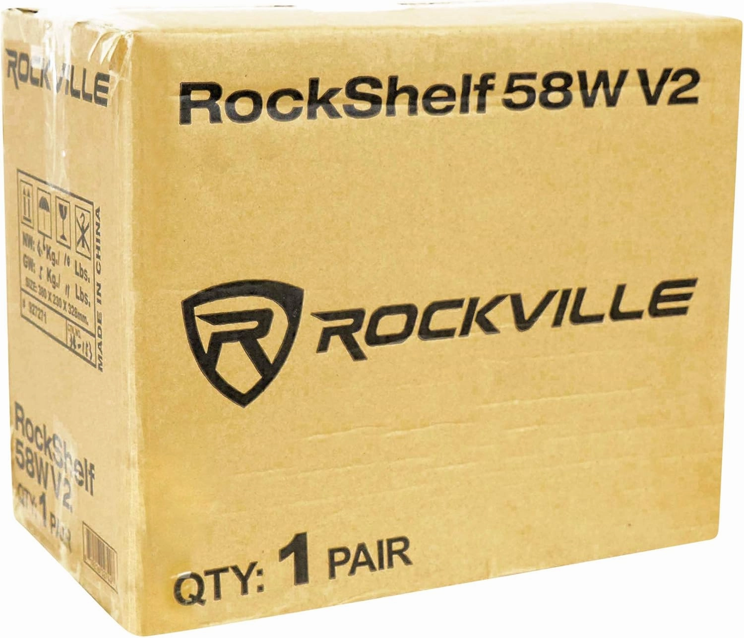Rockville 2 RockShelf 58W 360W White 5.25" Home Theater Bookshelf Speakers/8 Ohm