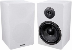 Rockville 2 RockShelf 68W 400w White 6.5" Home Theater Bookshelf Speakers/8 Ohm studio monitors,nearfield speakers,mixing reference monitors,