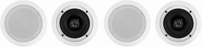 Rockville (4) CC525T White 5.25" Commercial 70v Ceiling Speakers for Restaurant soundbar,TV speaker bar,home theater soundbar,