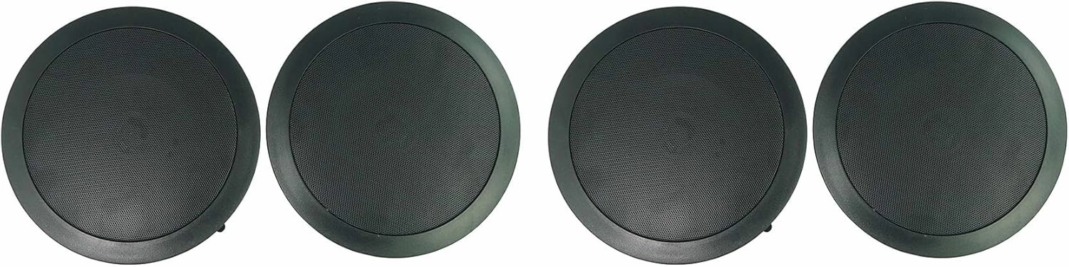 Rockville (4) CC65T Black 6.5" Commercial 70v Ceiling Speakers for Restaurant soundbar,TV speaker bar,home theater soundbar,