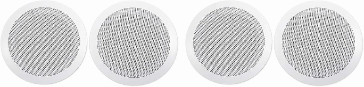 Rockville (4) CC65T White 6.5" Commercial 70v Ceiling Speakers for Restaurant soundbar,TV speaker bar,home theater soundbar,