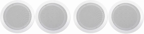 Rockville (4) CC65T White 6.5" Commercial 70v Ceiling Speakers for Restaurant soundbar,TV speaker bar,home theater soundbar,