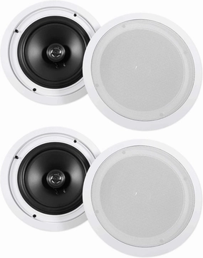 Rockville (4) HC85 8" Inch 700 Watt in-Ceiling Home Theater Speakers 8 Ohm soundbar,TV speaker bar,home theater soundbar,