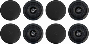 Rockville (8) CC525T Black 5.25" Commercial 70v Ceiling Speakers for Restaurant soundbar,TV speaker bar,home theater soundbar,
