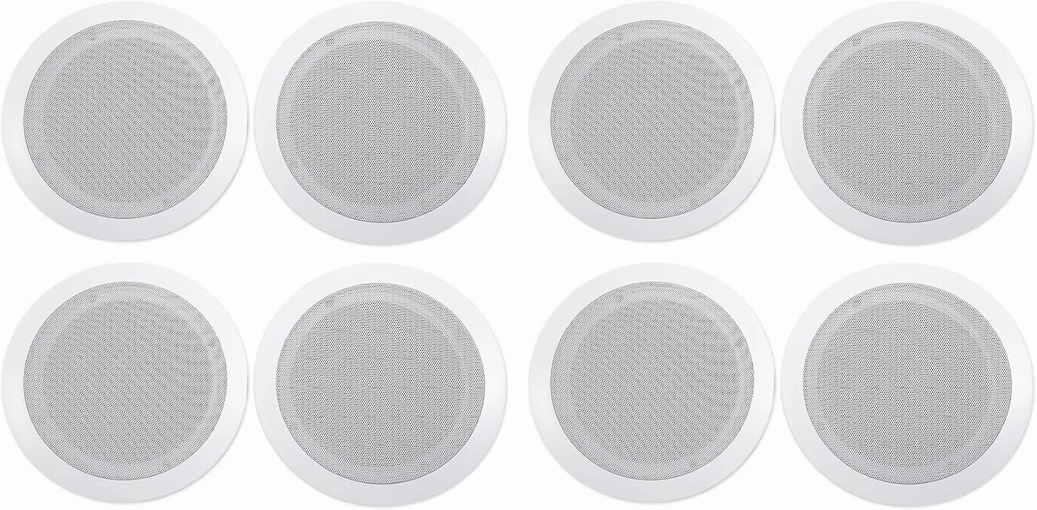 Rockville (8) CC65T White 6.5" Commercial 70v Ceiling Speakers for Restaurant soundbar,TV speaker bar,home theater soundbar,