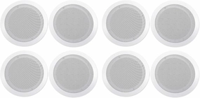 Rockville (8) CC65T White 6.5" Commercial 70v Ceiling Speakers for Restaurant soundbar,TV speaker bar,home theater soundbar,