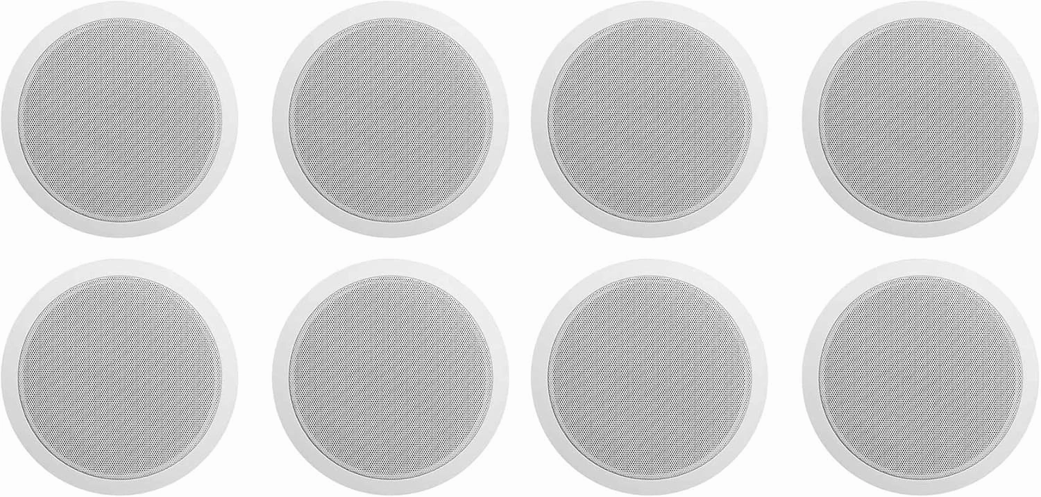 Rockville (8) CCL6T White 70V 6" Commercial Ceiling Speakers 4 Restaurant/Office soundbar,TV speaker bar,home theater soundbar,
