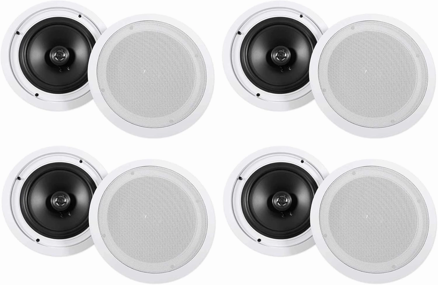 Rockville (8) HC85 8" Inch 700 Watt in-Ceiling Home Theater Speakers 8 Ohm soundbar,TV speaker bar,home theater soundbar,