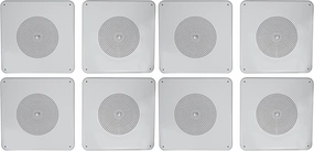 Rockville (8) MS81 Metal 8" 70v Commercial Background Music PA Ceiling Speakers soundbar,TV speaker bar,home theater soundbar,