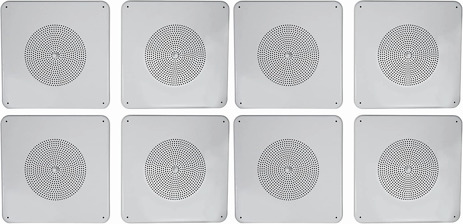 Rockville (8) MS81 Metal 8" 70v Commercial Background Music PA Ceiling Speakers soundbar,TV speaker bar,home theater soundbar,