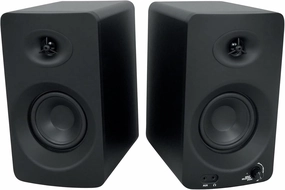 Rockville ASM4 Powered Studio Monitor Speaker Pair, 4", 2-Way, 200W, Black, Bluetooth, Optical Input, Perfect for Studio Monitoring, Computer Speakers studio monitors,nearfield speakers,mixing reference monitors,