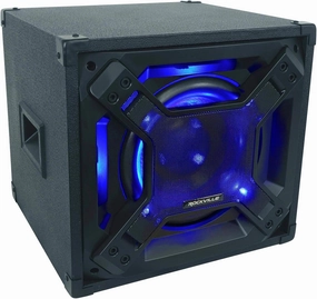 Rockville BASS BLASTER 10 750W Powered 10" Home Theater Subwoofer, LED Lighting, RCA Inputs/Outputs, Variable Crossover, for Home Theater and Studio Audio audiophile subwoofer,active subwoofer,low frequency speaker,